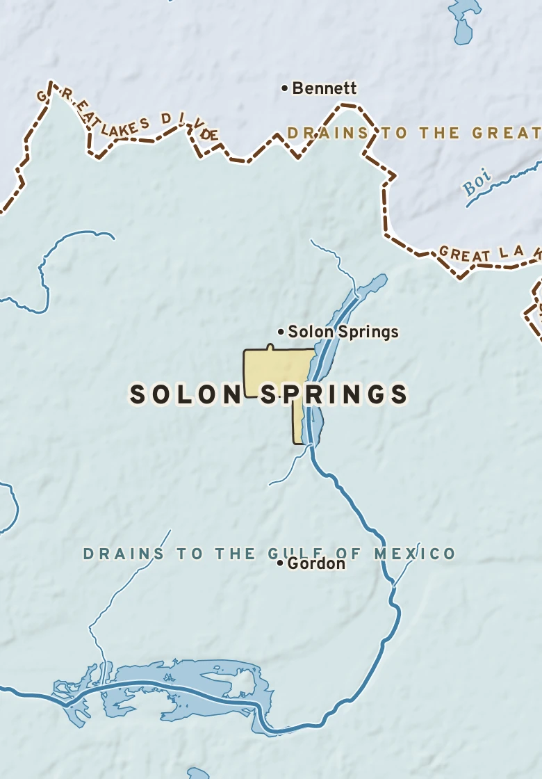 Atlas plate of Solon Springs, Wisconsin.