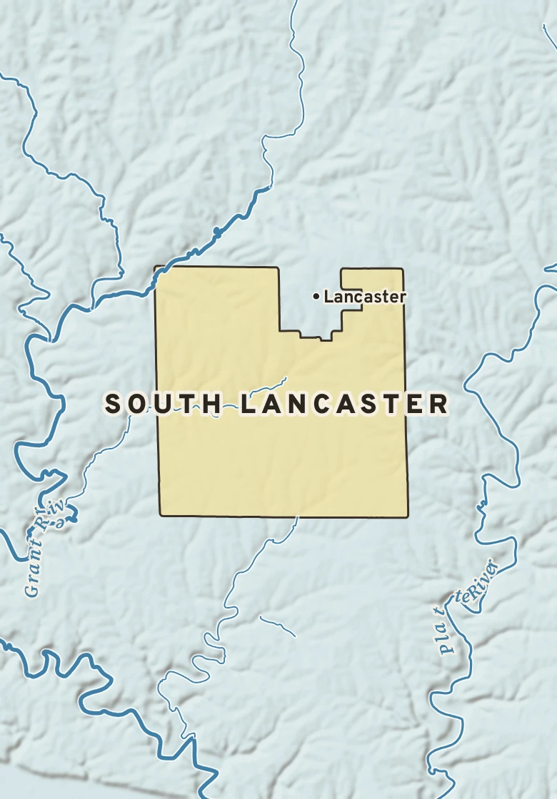 Atlas plate of South Lancaster, Wisconsin.