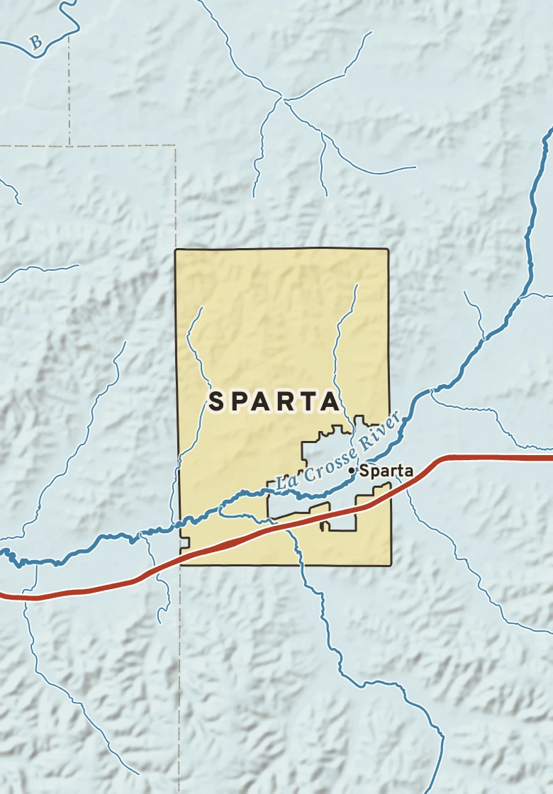 Atlas plate of Sparta, Wisconsin.