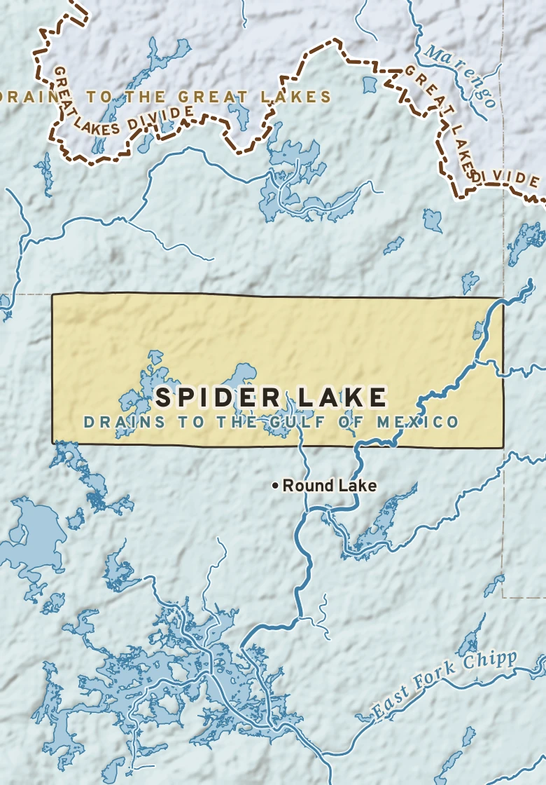 Atlas plate of Spider Lake, Wisconsin.