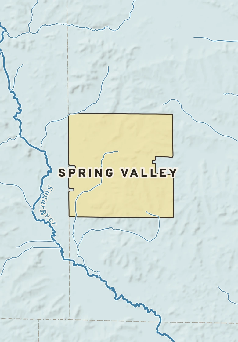 Atlas plate of Spring Valley, Wisconsin.
