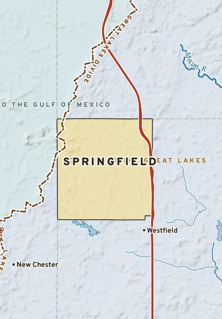 Atlas plate of Springfield, Wisconsin.