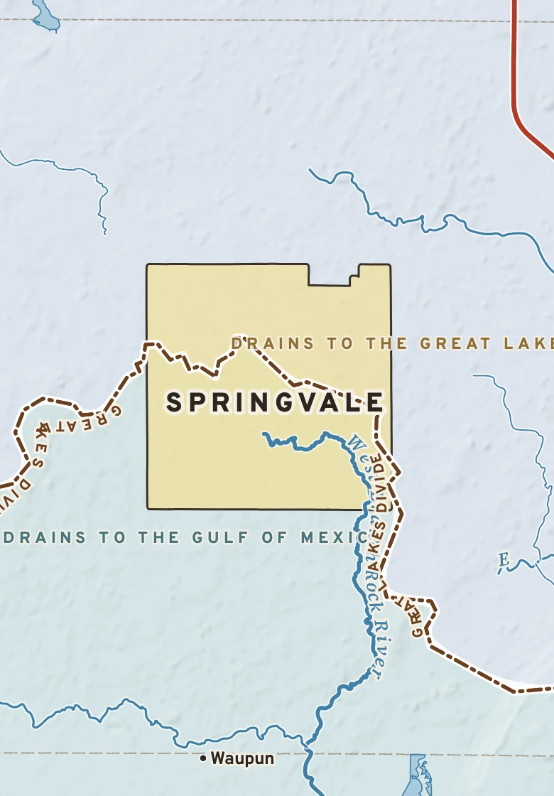 Atlas plate of Springvale, Wisconsin.