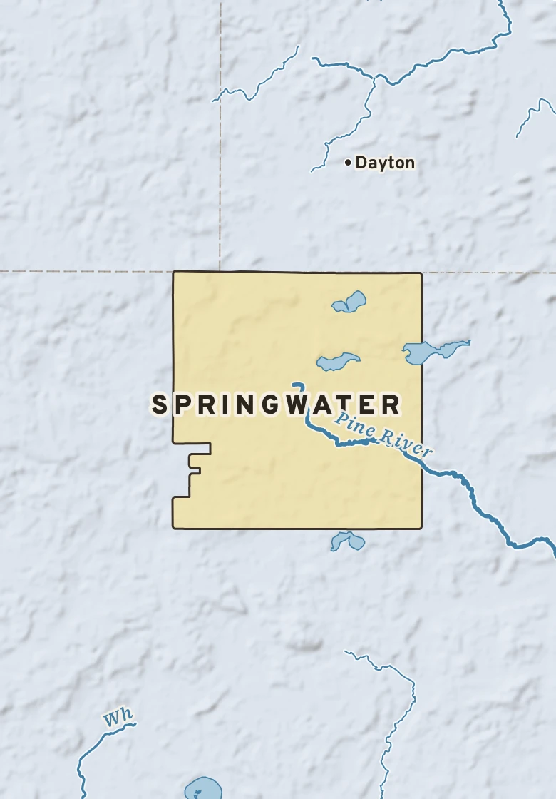 Atlas plate of Springwater, Wisconsin.