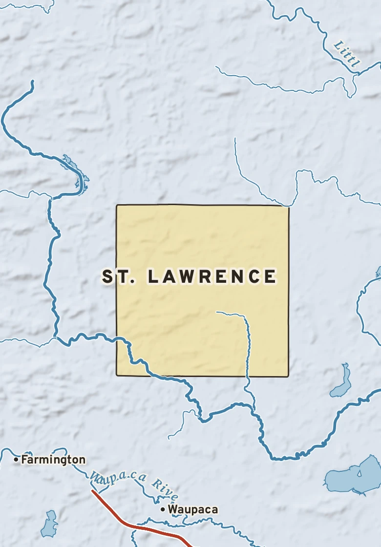 Atlas plate of St. Lawrence, Wisconsin.