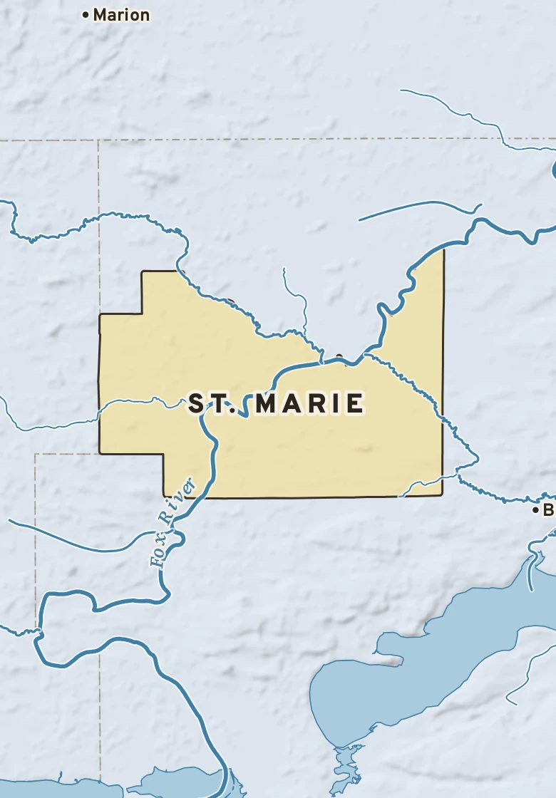 Atlas plate of St. Marie, Wisconsin.