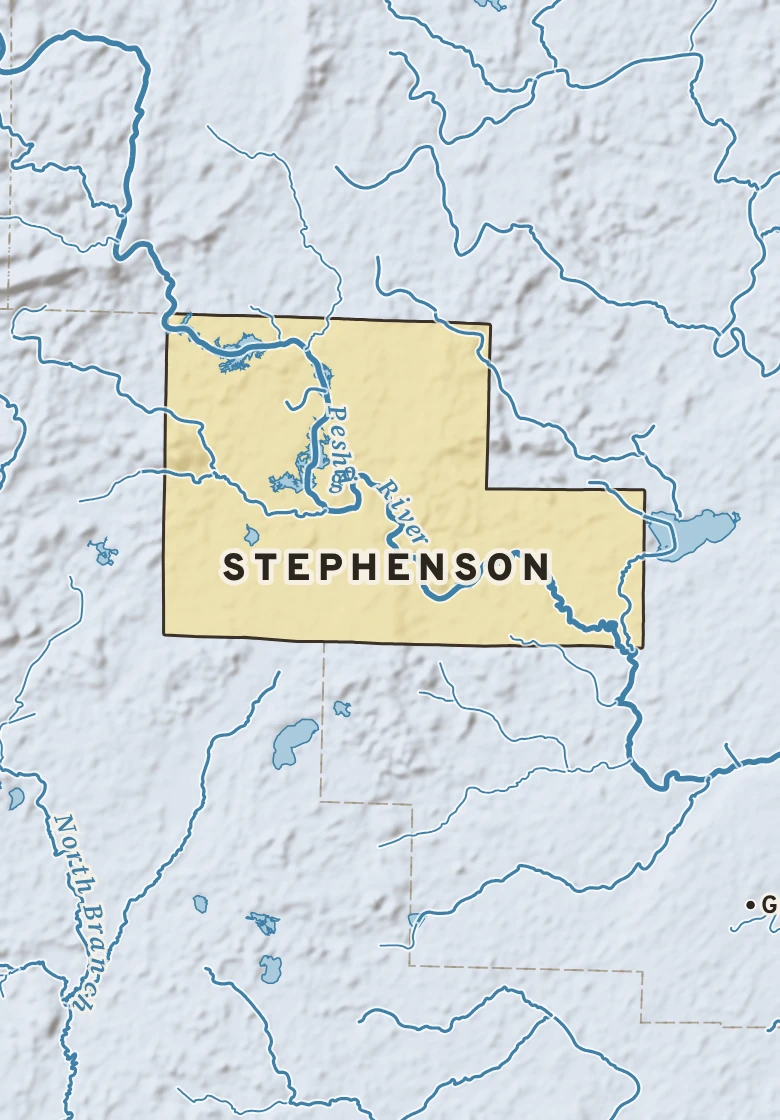 Atlas plate of Stephenson, Wisconsin.