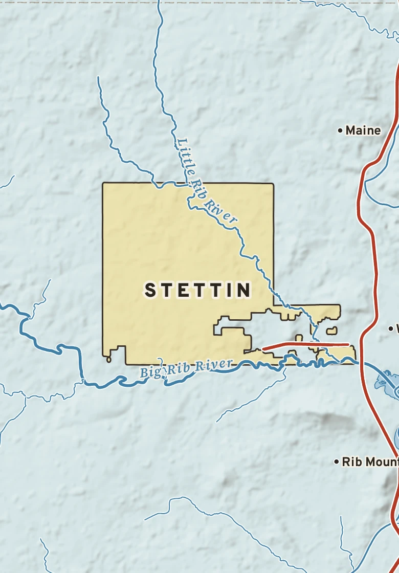 Atlas plate of Stettin, Wisconsin.