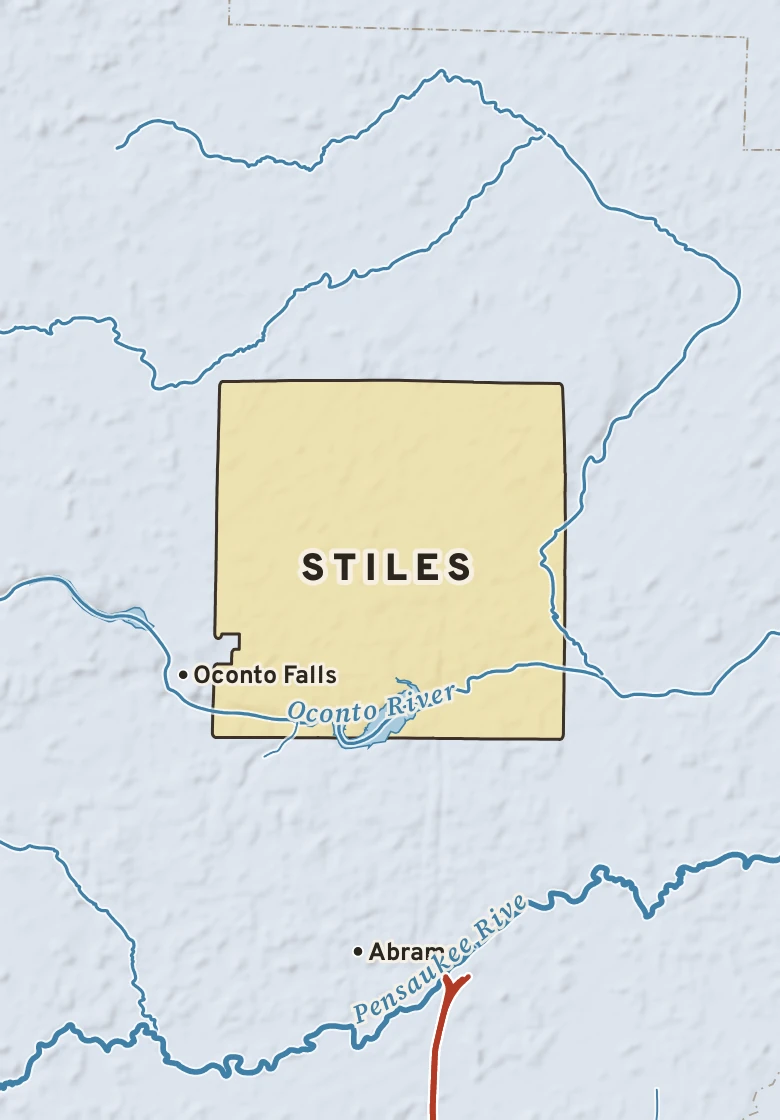 Atlas plate of Stiles, Wisconsin.