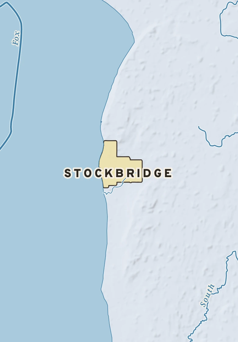 Atlas plate of Stockbridge, Wisconsin.