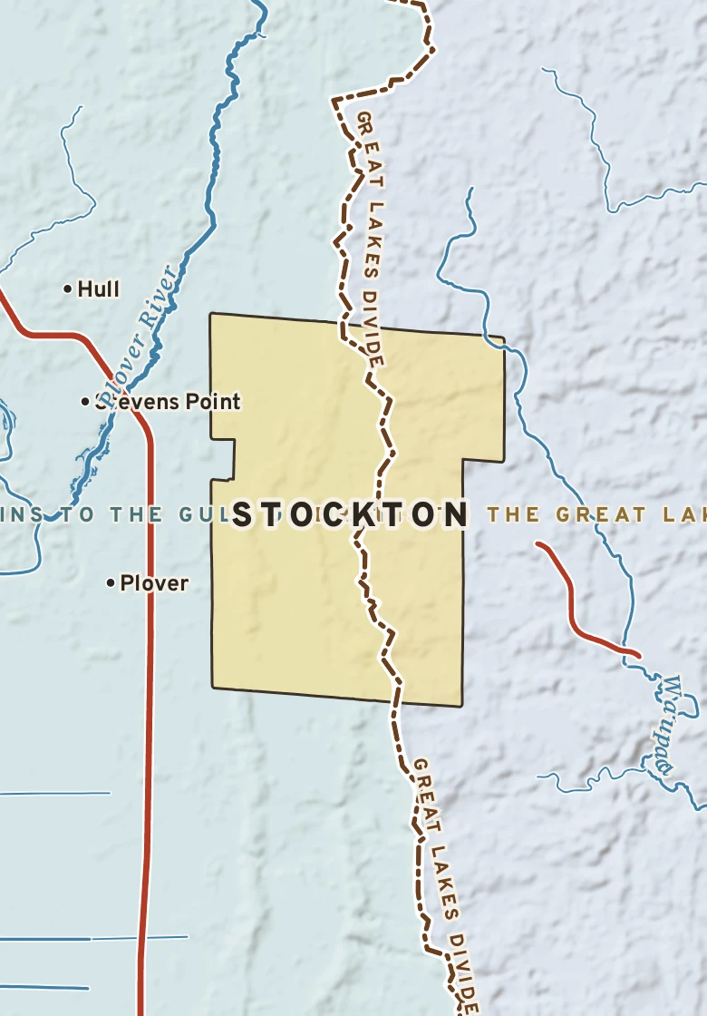 Atlas plate of Stockton, Wisconsin.
