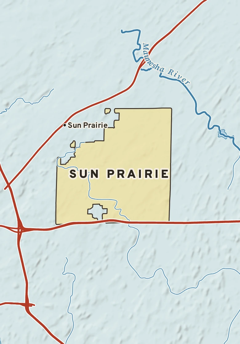 Atlas plate of Sun Prairie, Wisconsin.