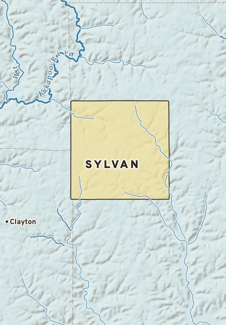 Atlas plate of Sylvan, Wisconsin.