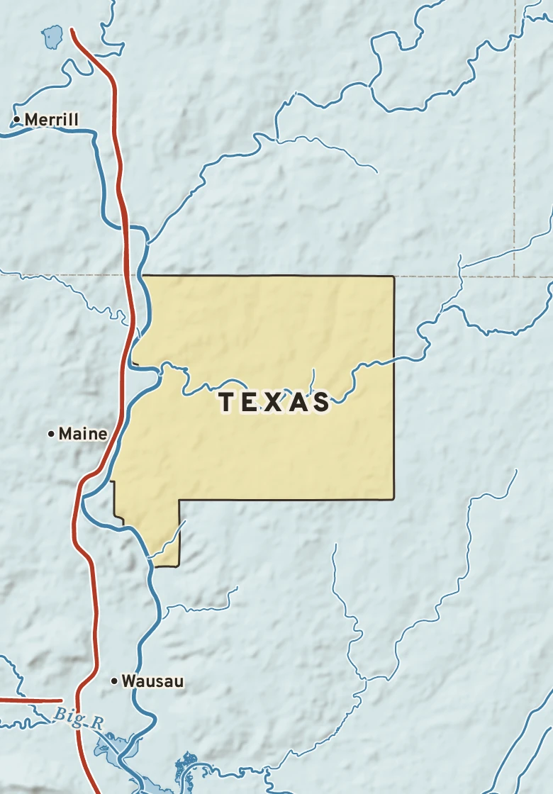 Atlas plate of Texas, Wisconsin.