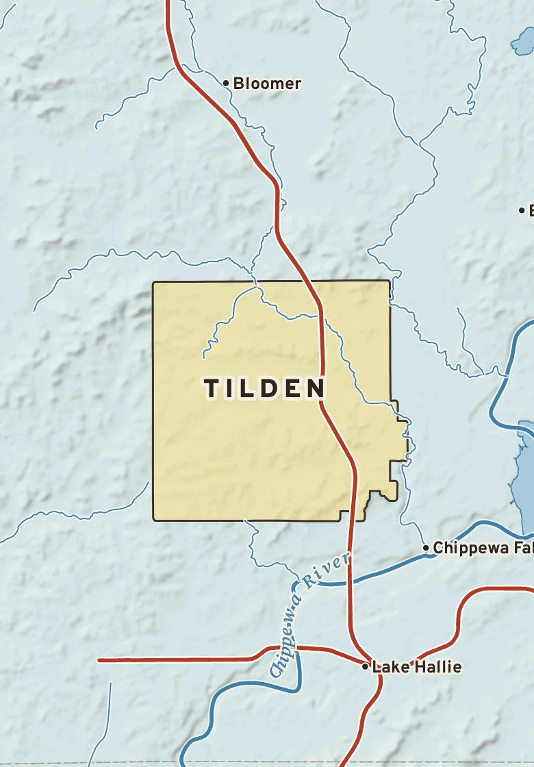 Atlas plate of Tilden, Wisconsin.