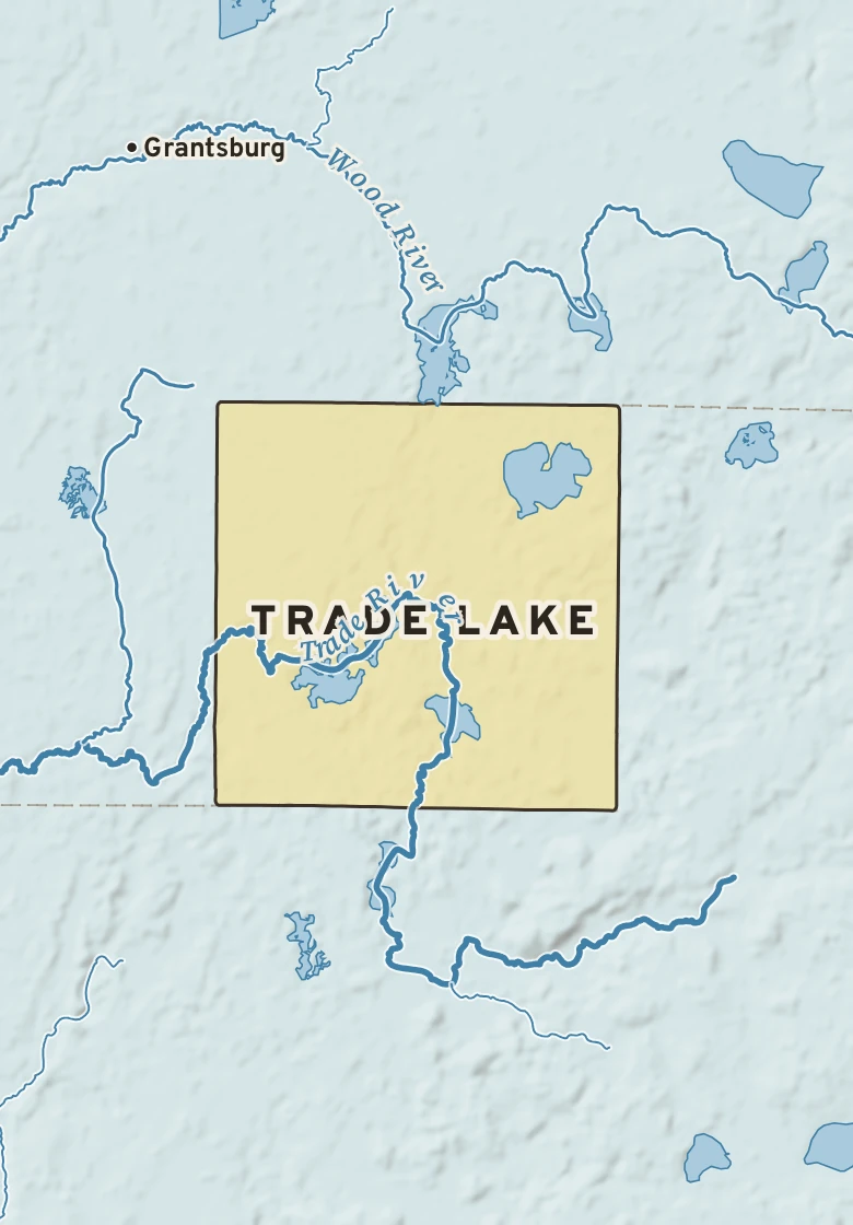 Atlas plate of Trade Lake, Wisconsin.