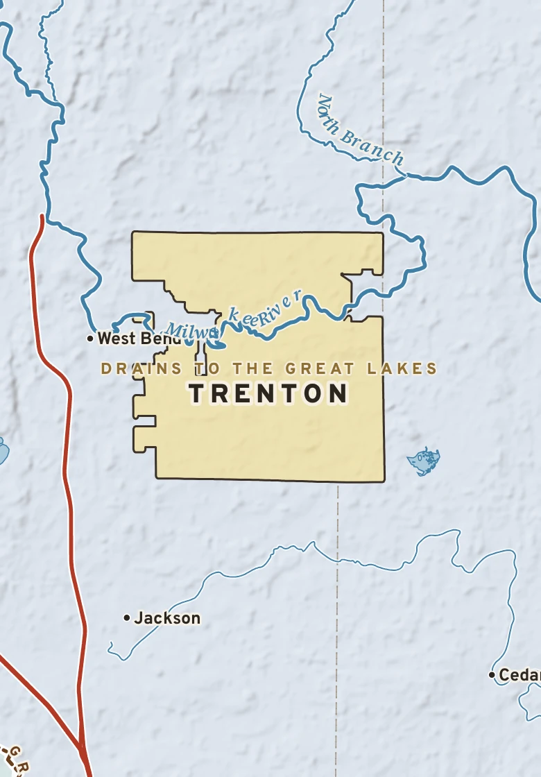 Atlas plate of Trenton, Wisconsin.