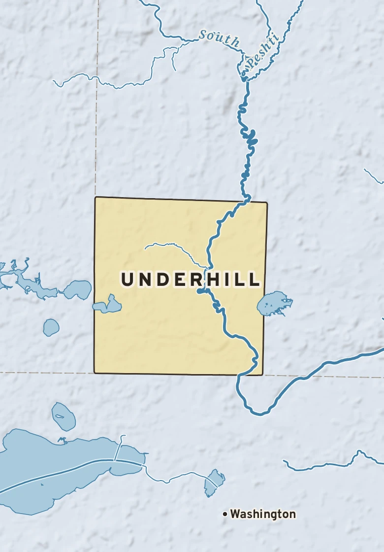 Atlas plate of Underhill, Wisconsin.