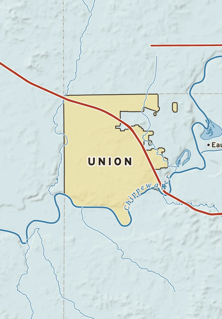 Atlas plate of Union, Wisconsin.