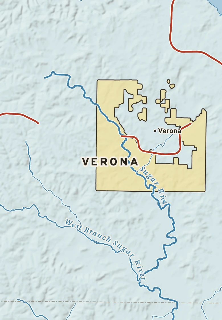 Atlas plate of Verona, Wisconsin.