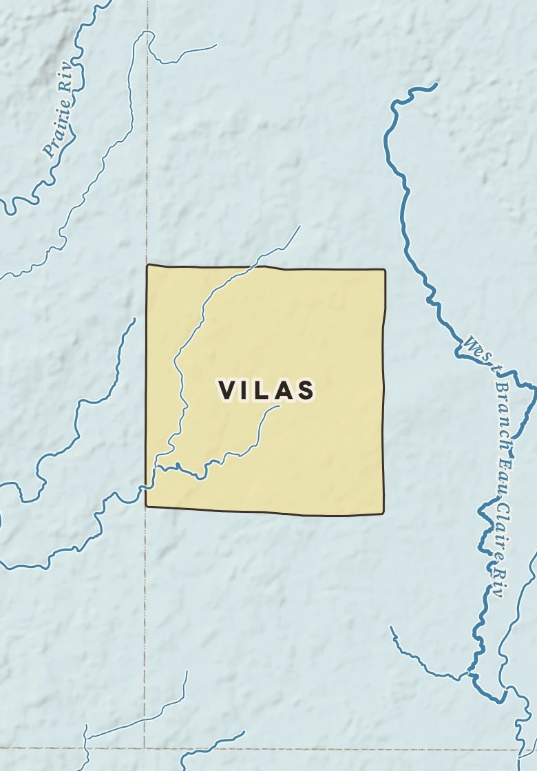 Atlas plate of Vilas, Wisconsin.