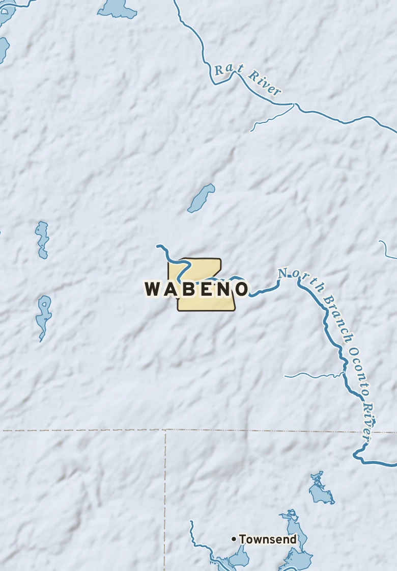 Atlas plate of Wabeno, Wisconsin.
