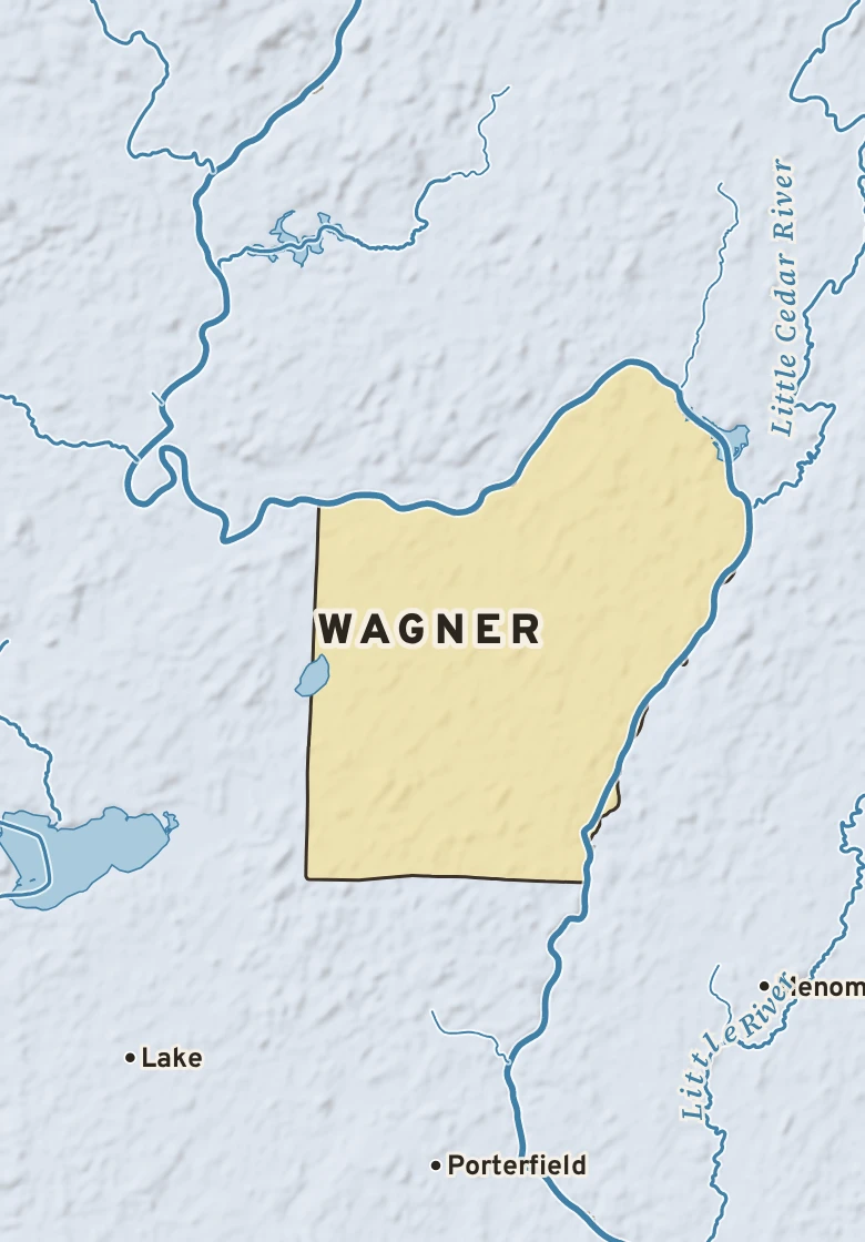 Atlas plate of Wagner, Wisconsin.