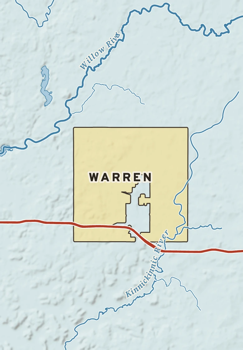 Atlas plate of Warren, Wisconsin.