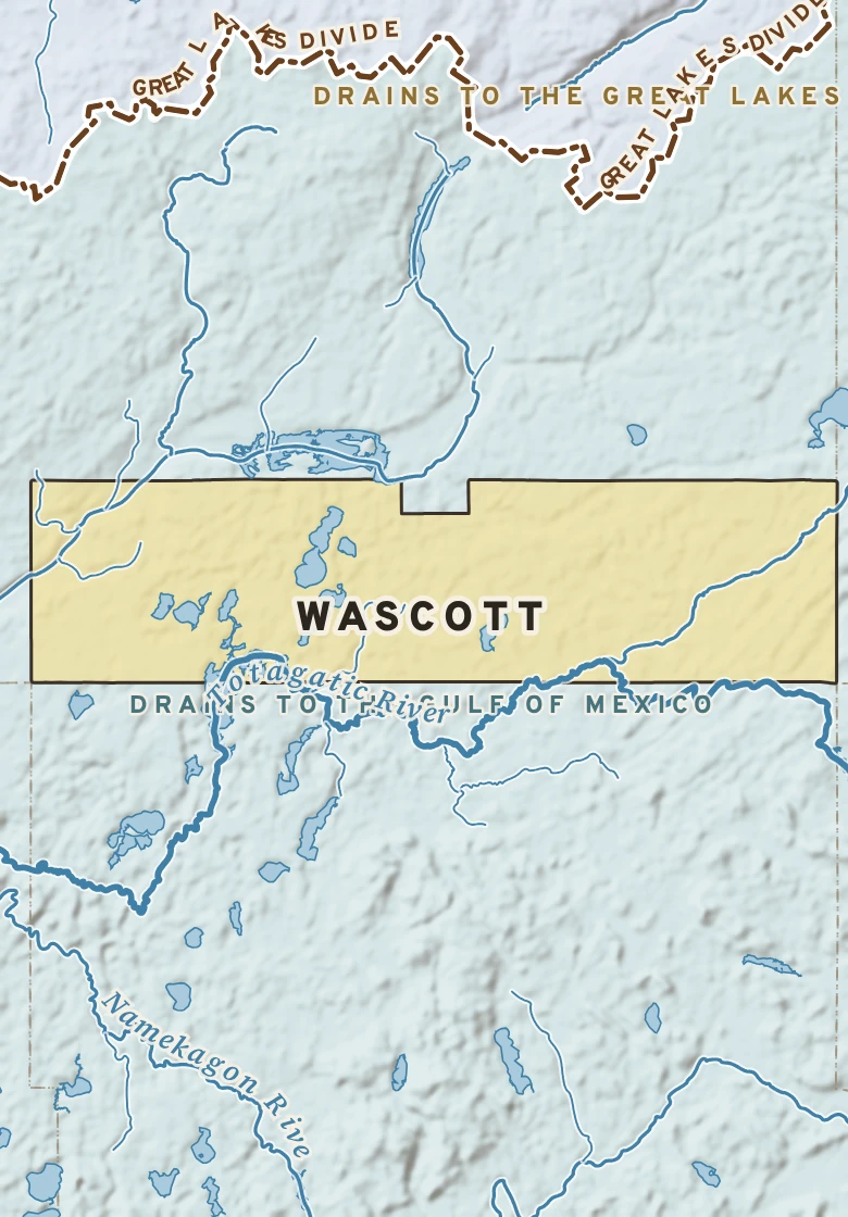 Atlas plate of Wascott, Wisconsin.