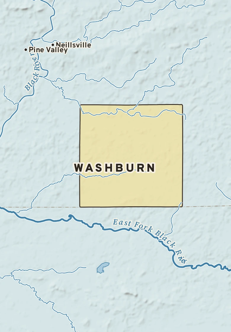 Atlas plate of Washburn, Wisconsin.
