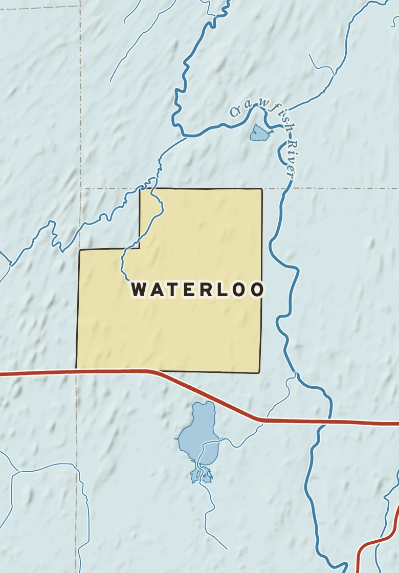 Atlas plate of Waterloo, Wisconsin.