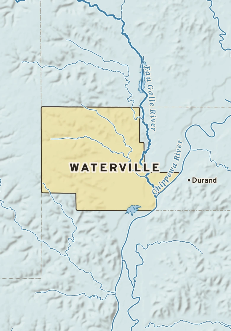Atlas plate of Waterville, Wisconsin.