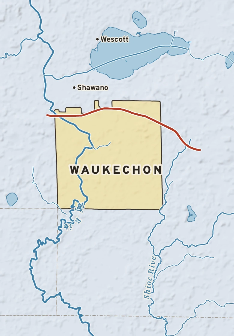 Atlas plate of Waukechon, Wisconsin.