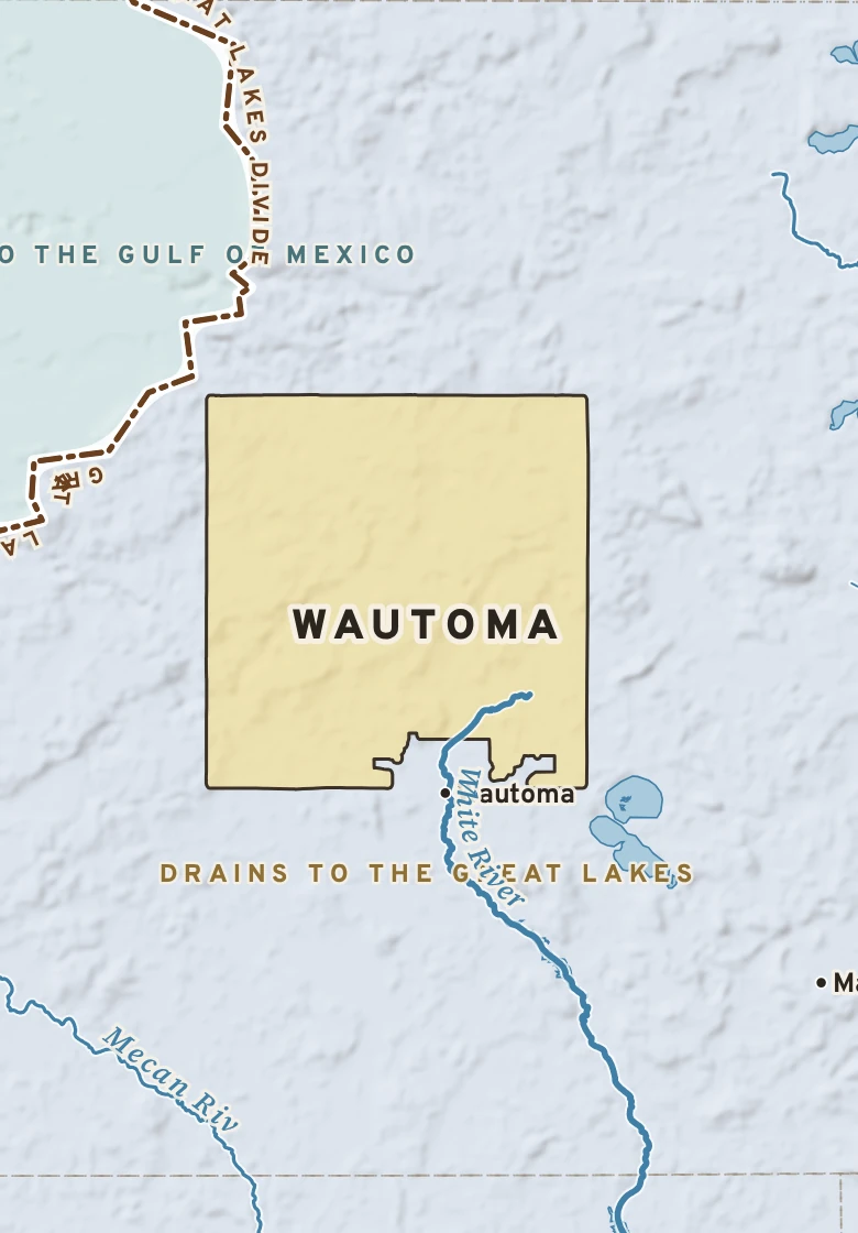 Atlas plate of Wautoma, Wisconsin.