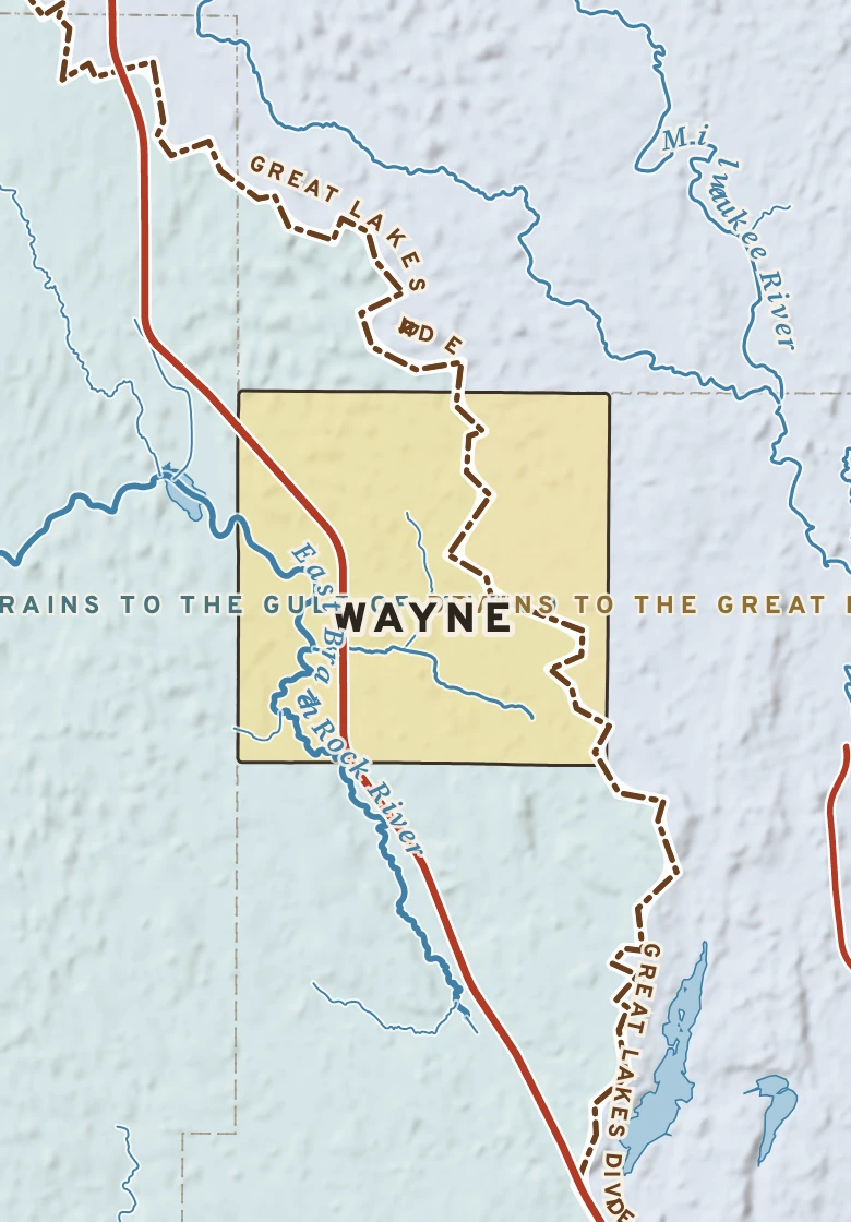 Atlas plate of Wayne, Wisconsin.