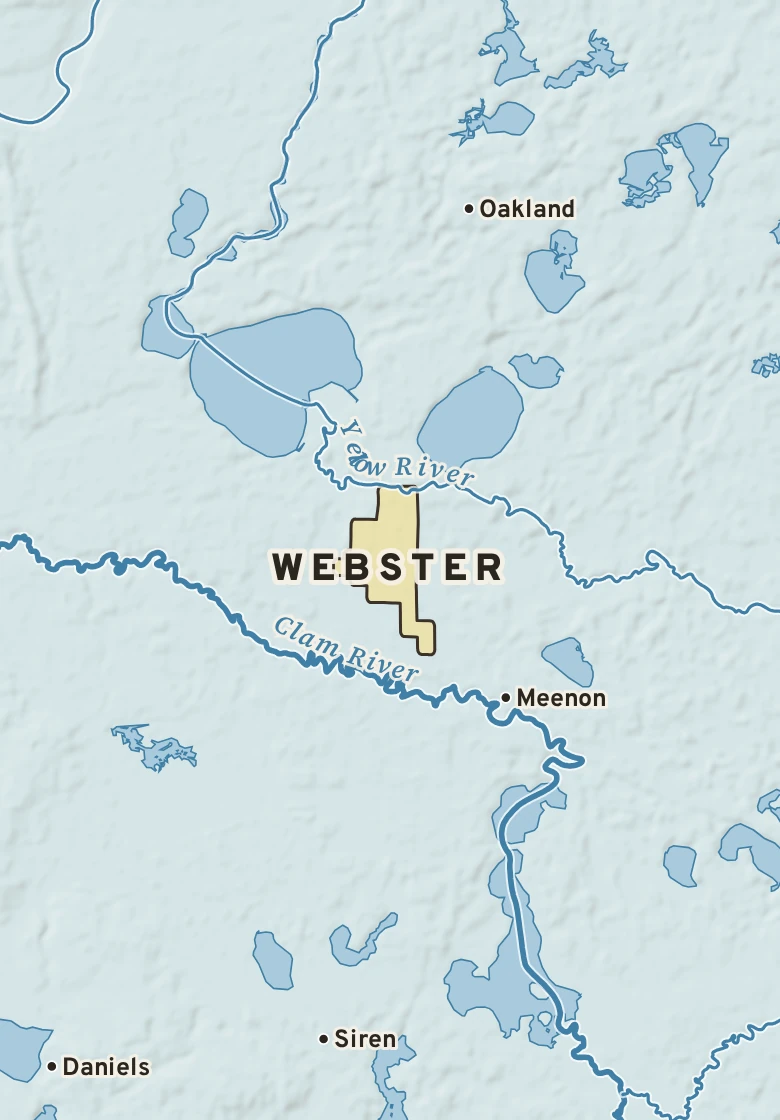 Atlas plate of Webster, Wisconsin.