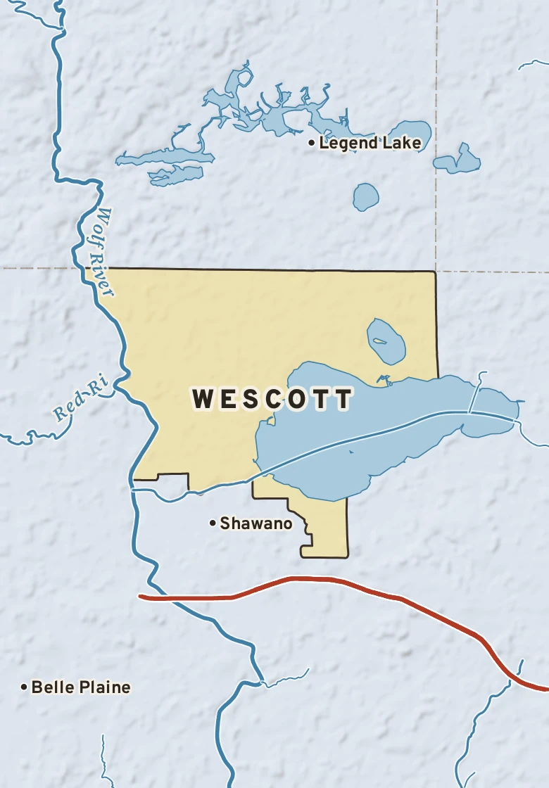 Atlas plate of Wescott, Wisconsin.