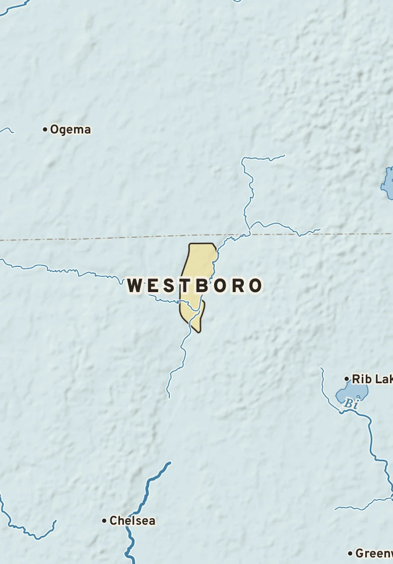 Atlas plate of Westboro, Wisconsin.