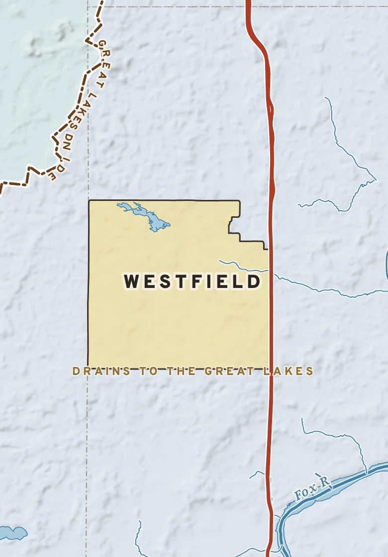 Atlas plate of Westfield, Wisconsin.