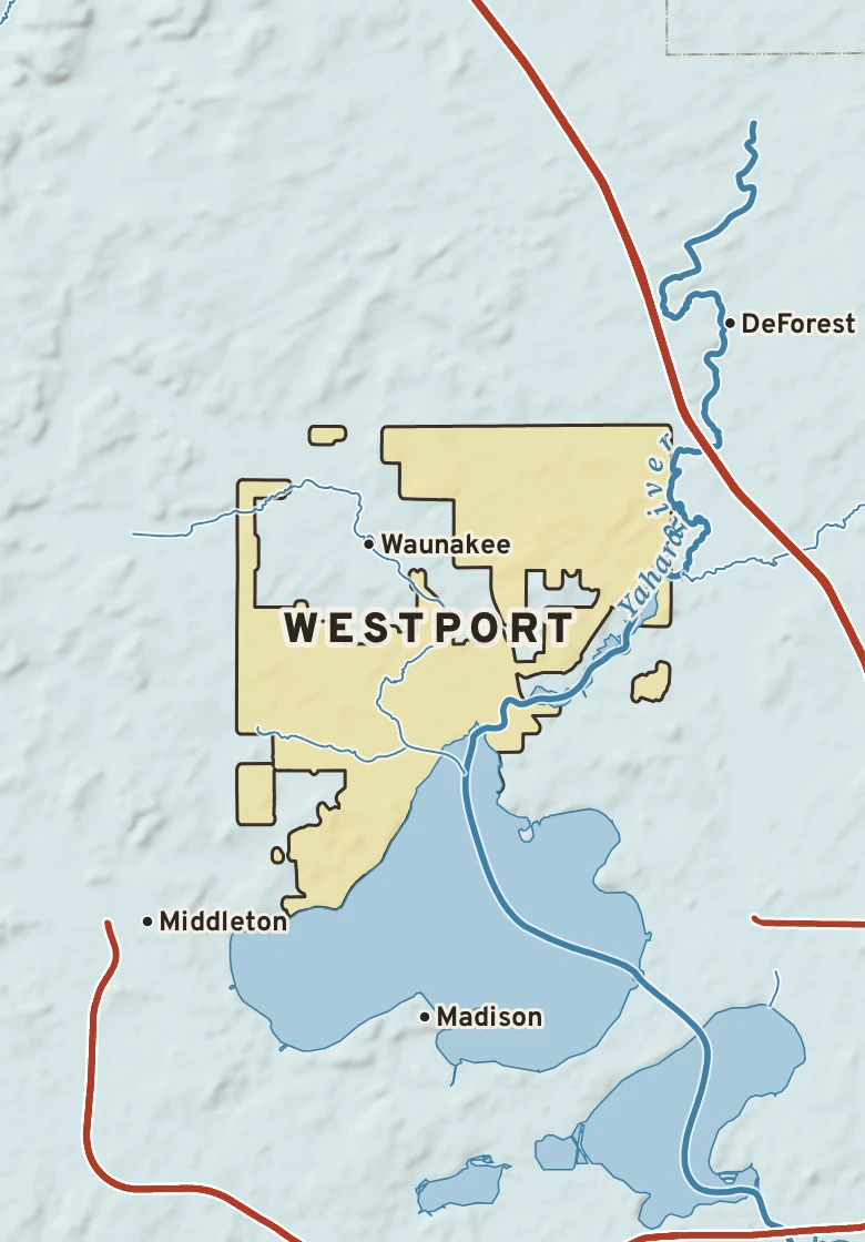 Atlas plate of Westport, Wisconsin.
