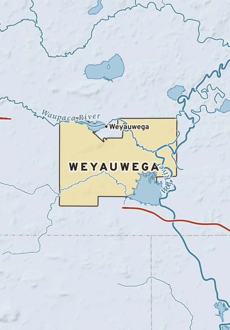 Atlas plate of Weyauwega, Wisconsin.