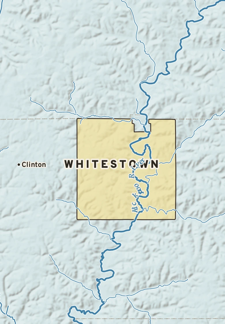 Atlas plate of Whitestown, Wisconsin.