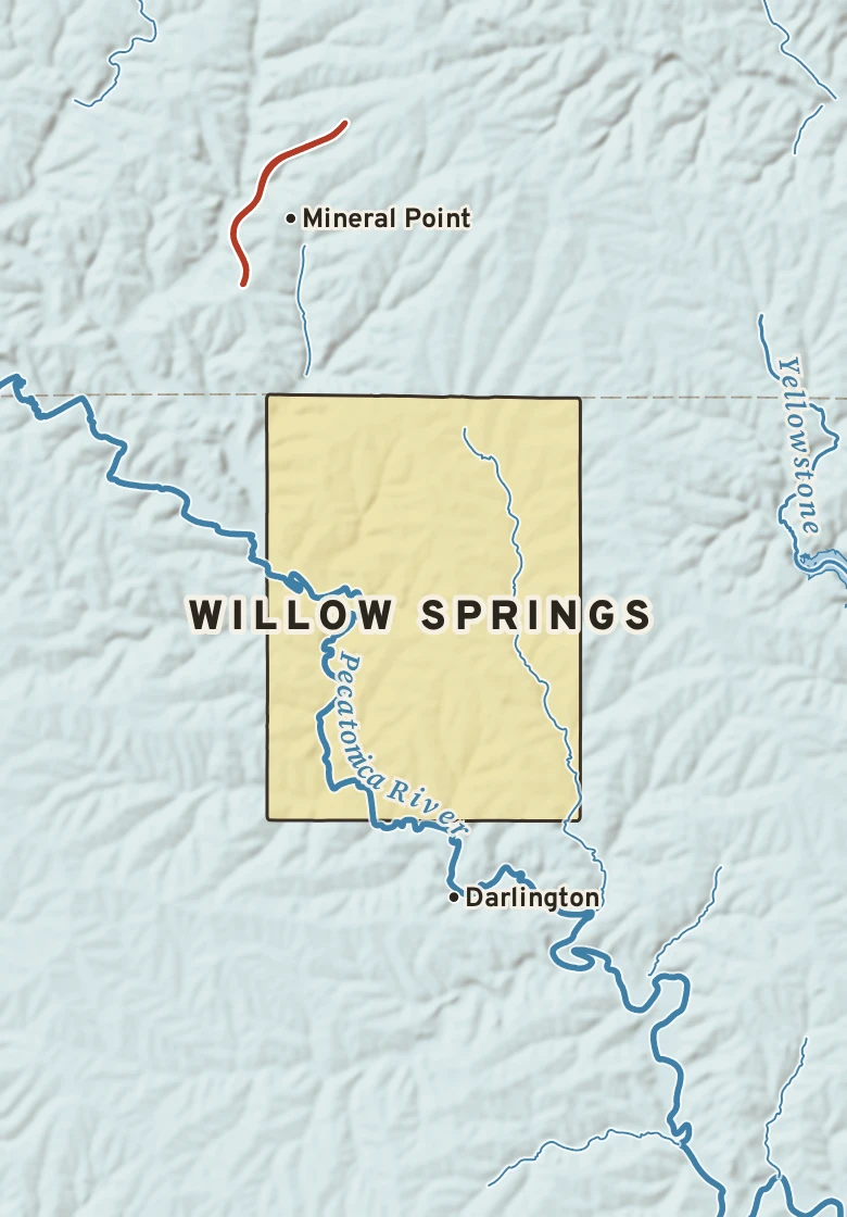 Atlas plate of Willow Springs, Wisconsin.
