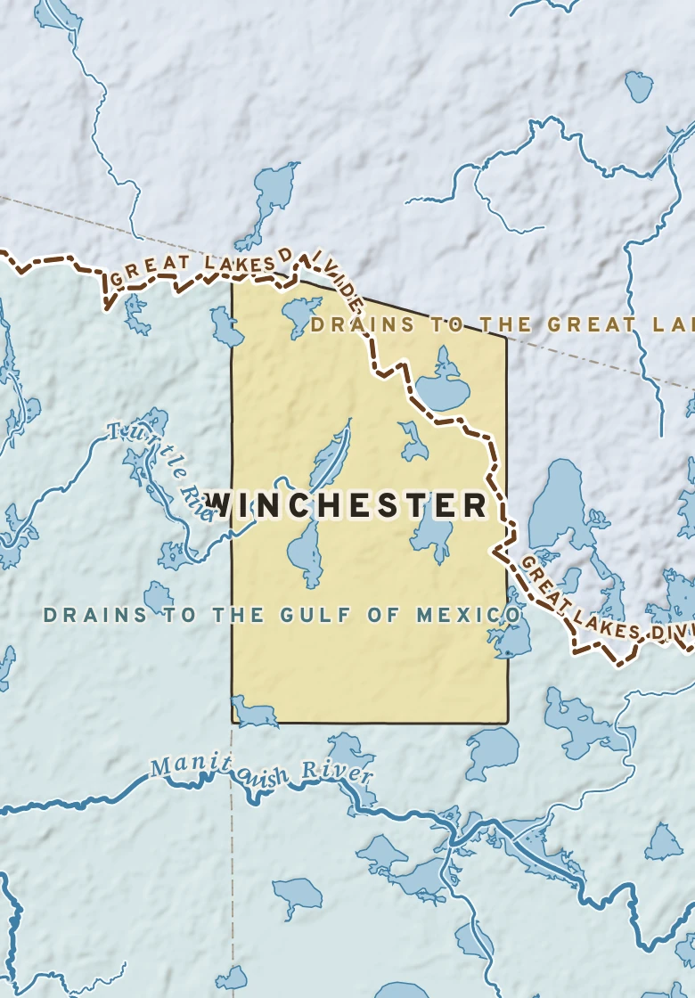 Atlas plate of Winchester, Wisconsin.