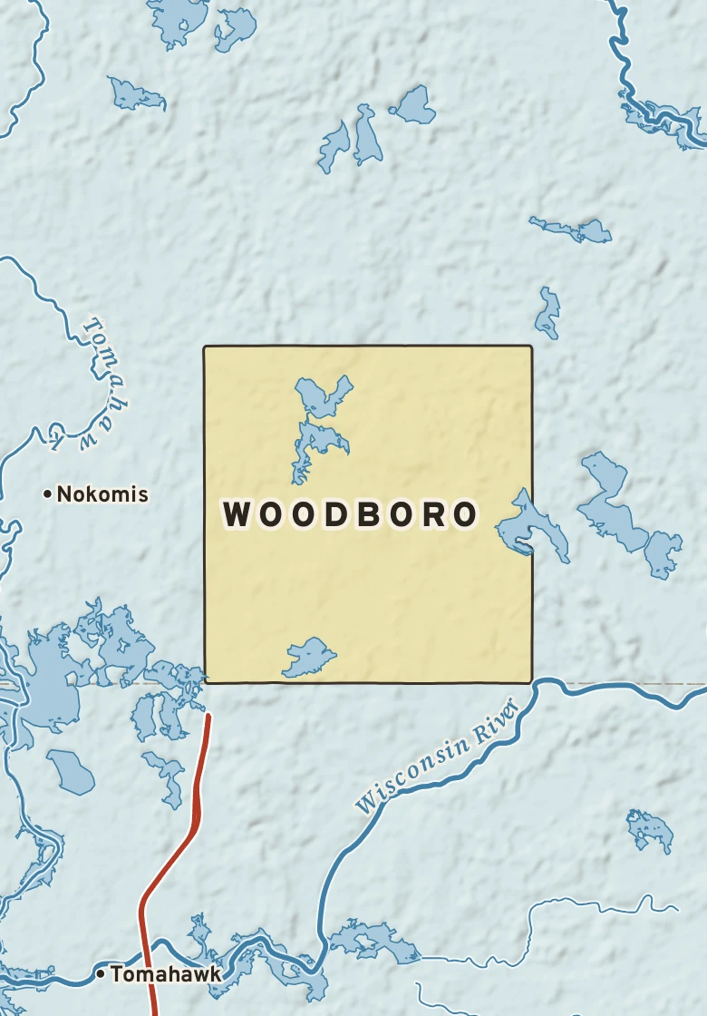 Atlas plate of Woodboro, Wisconsin.
