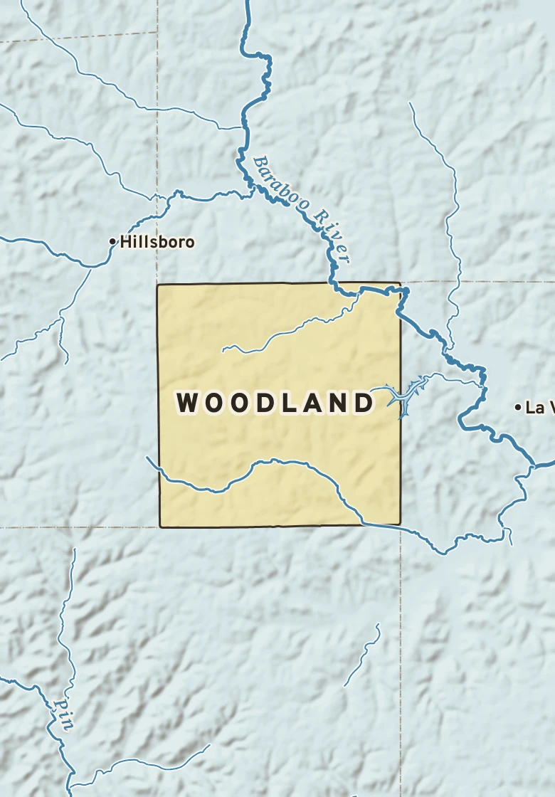 Atlas plate of Woodland, Wisconsin.