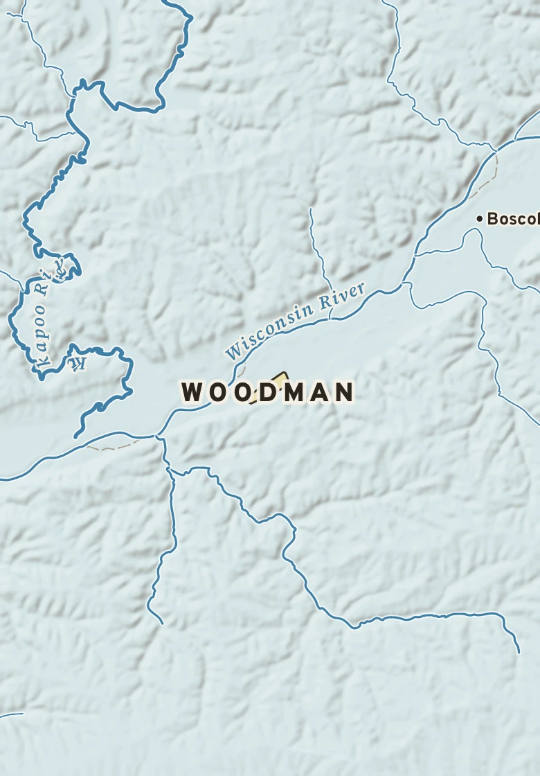 Atlas plate of Woodman, Wisconsin.