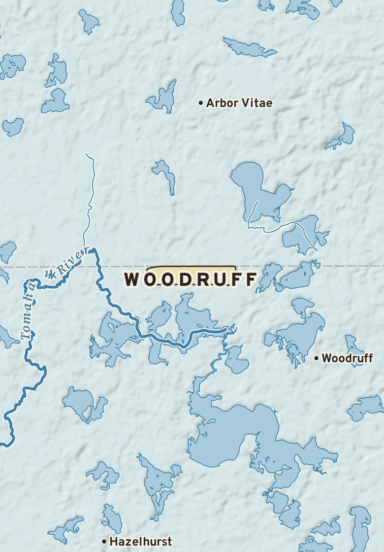 Atlas plate of Woodruff, Wisconsin.
