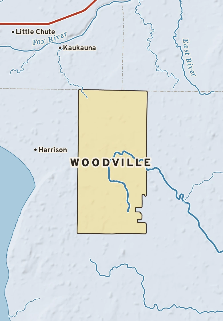 Atlas plate of Woodville, Wisconsin.