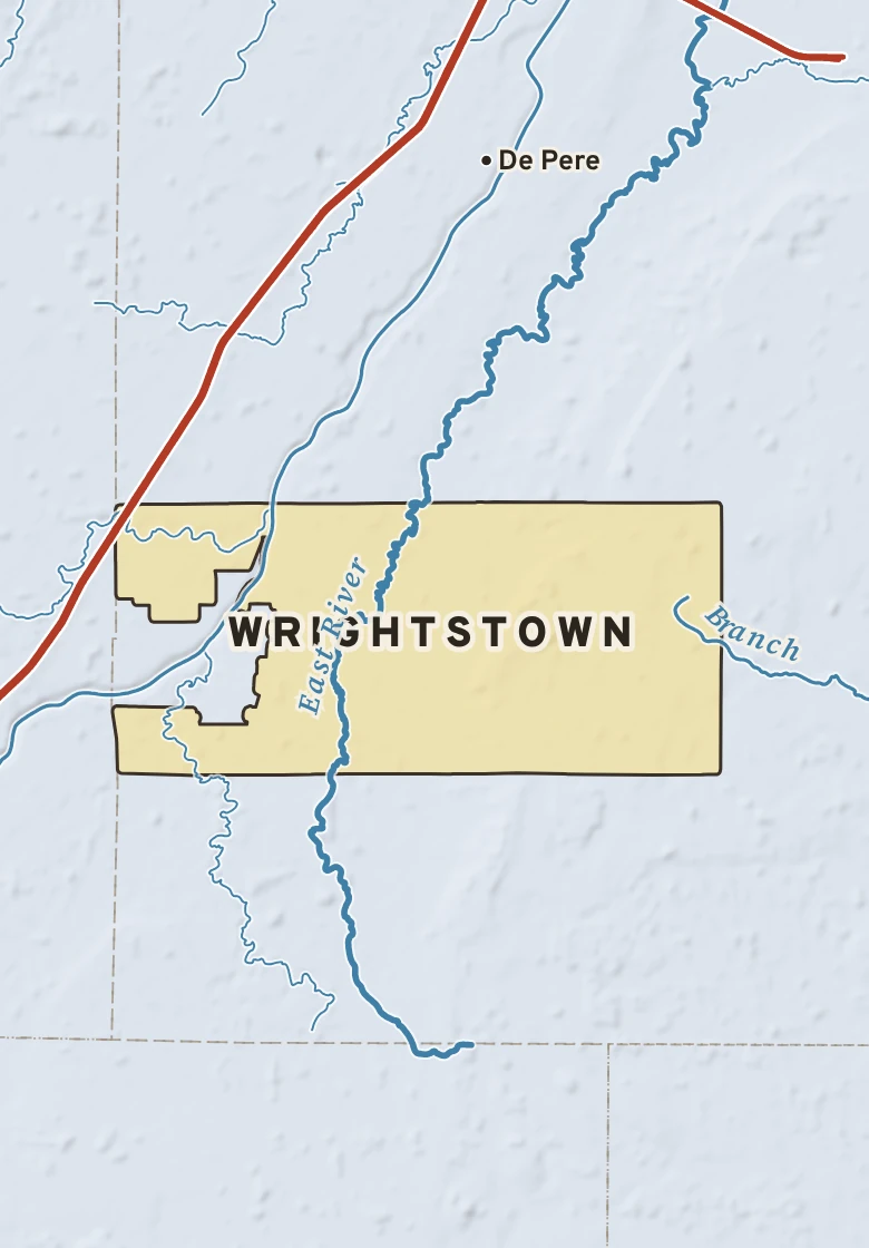 Atlas plate of Wrightstown, Wisconsin.
